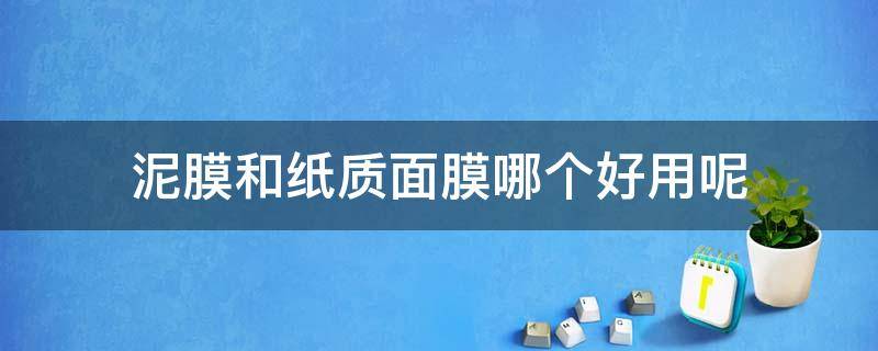 泥膜和纸质面膜哪个好用呢 泥膜和纸质面膜哪个好用呢