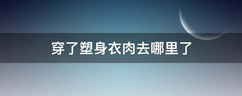 穿了塑身衣肉去哪里了 穿塑身衣之后怎么还胖了几斤