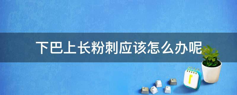 下巴上长粉刺应该怎么办呢 下巴上长粉刺应该怎么办呢