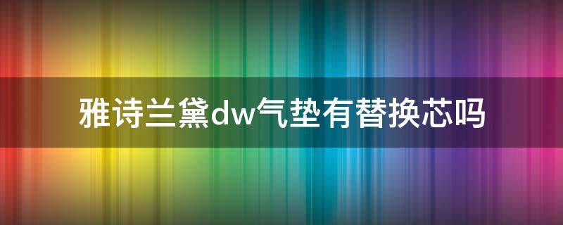 雅诗兰黛dw气垫有替换芯吗（雅诗兰黛dw气垫可以用多久）