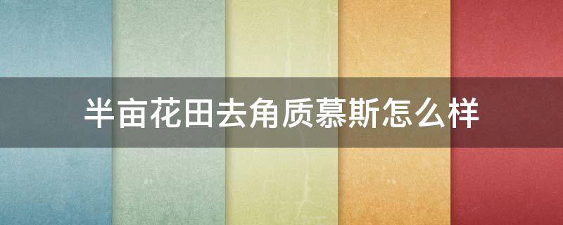 半亩花田去角质慕斯怎么样（半亩花田角质慕斯面部好用不）