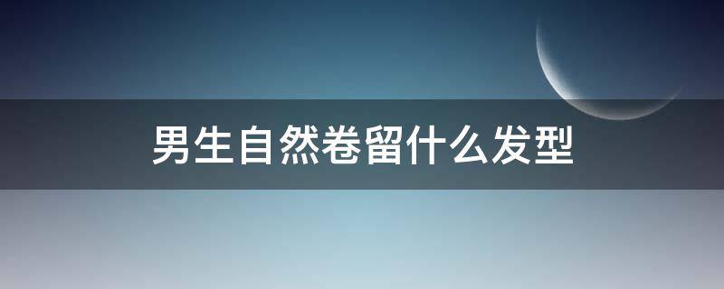 男生自然卷留什么发型 男生自然卷留什么发型好看