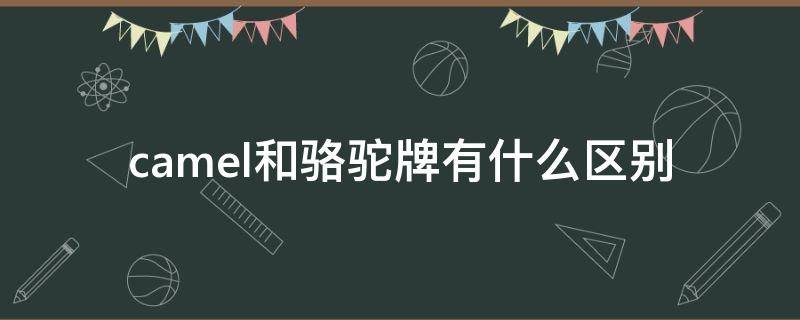 camel和骆驼牌有什么区别 camel旗舰店和骆驼官方旗舰店有区别吗