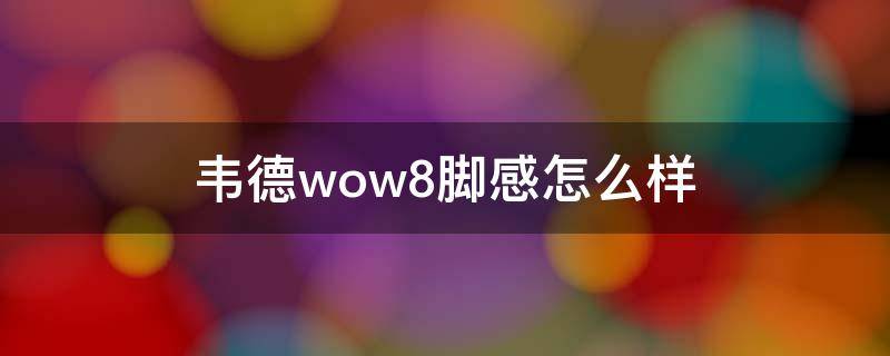 韦德wow8脚感怎么样（韦德8耐磨吗?）