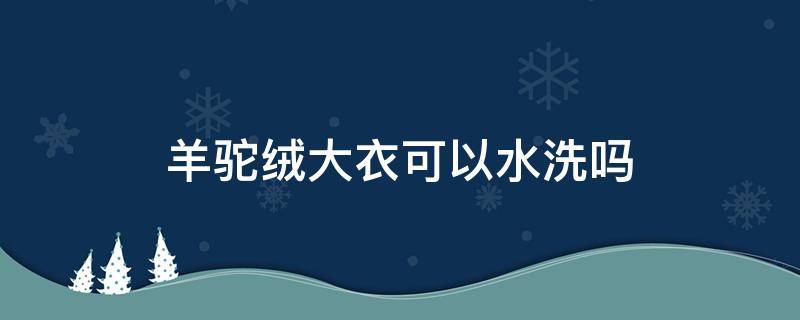 羊驼绒大衣可以水洗吗（羊驼绒大衣可以水洗吗）