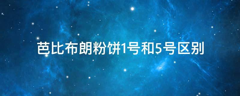 芭比布朗粉饼1号和5号区别 芭比布朗粉饼1号和5号区别大吗