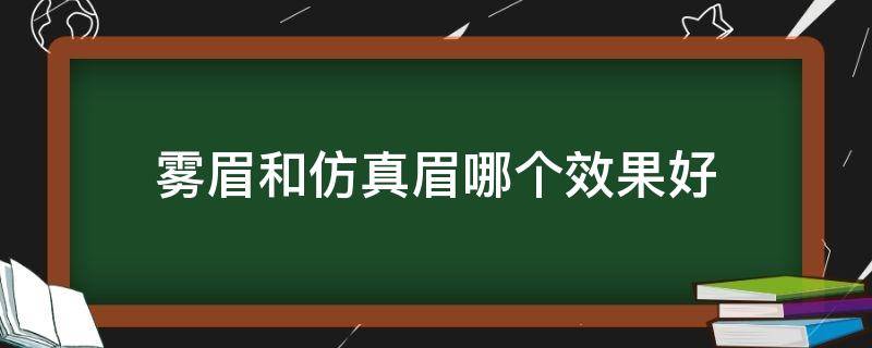 雾眉和仿真眉哪个效果好 仿真眉一般在多少价格左右