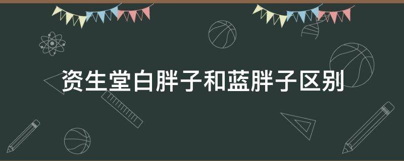 资生堂白胖子和蓝胖子区别（资生堂白胖子和蓝胖子区别大吗）