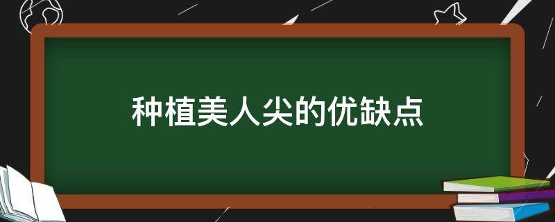 种植美人尖的优缺点 种植美人尖的优缺点是什么