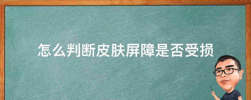 怎么判断皮肤屏障是否受损（怎么判断皮肤屏障受损程度）