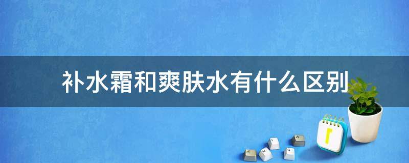 补水霜和爽肤水有什么区别 补水霜和爽肤水有什么区别图片