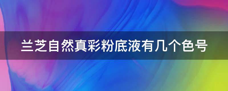 兰芝自然真彩粉底液有几个色号（兰芝气垫自然色是几号）