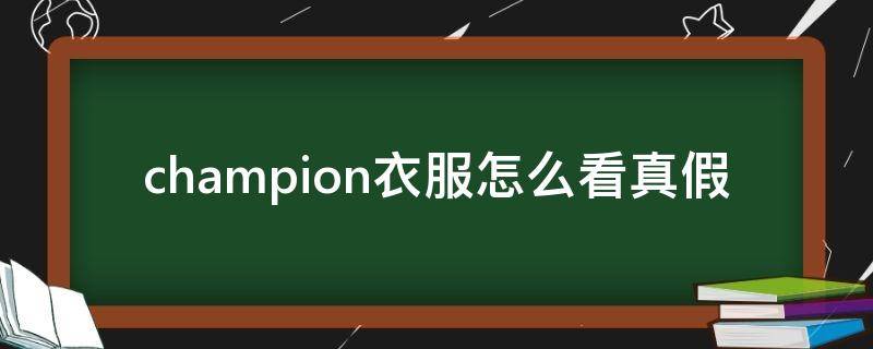 champion衣服怎么看真假（championt恤真假辨别）