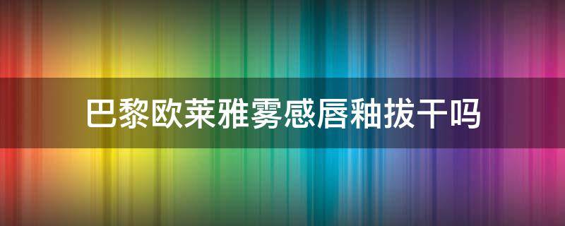 巴黎欧莱雅雾感唇釉拔干吗（欧莱雅雾感唇膏试色）