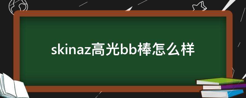 skinaz高光bb棒怎么样 高光棒哪个牌子好