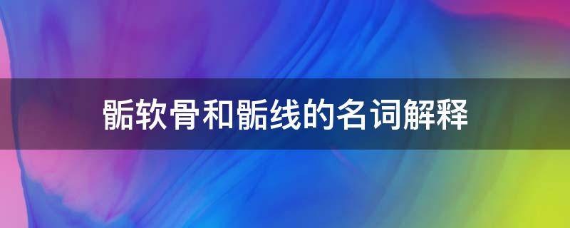 骺软骨和骺线的名词解释 骺软骨和骺线怎么区分