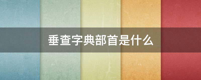 垂查字典部首是什么（垂查字典先查什么部）