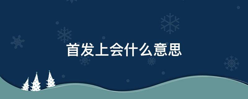 首发上会什么意思（首发上会要多久通过）