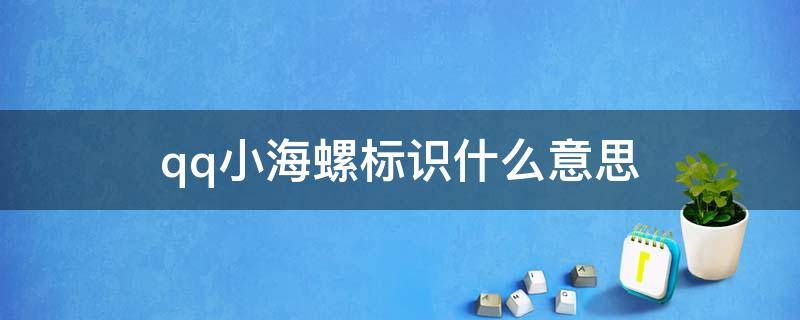 qq小海螺标识什么意思 qq小海螺标识什么意思啊