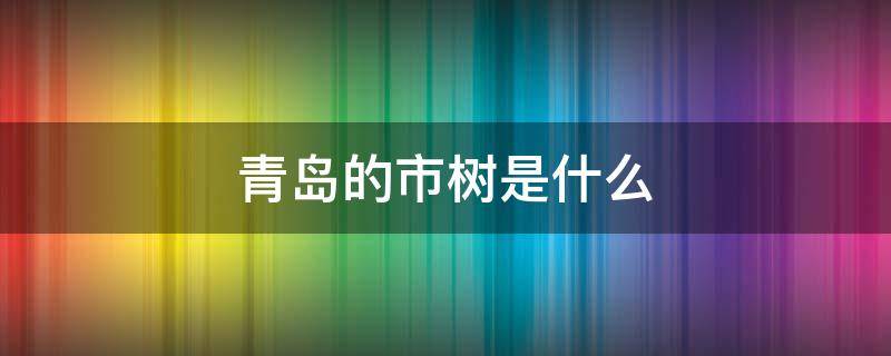 青岛的市树是什么（青岛的市树是什么图片）