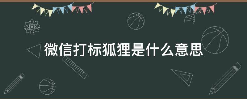 微信打标狐狸是什么意思（微信被打标狐狸怎么样取消,正常用有影响吗?）