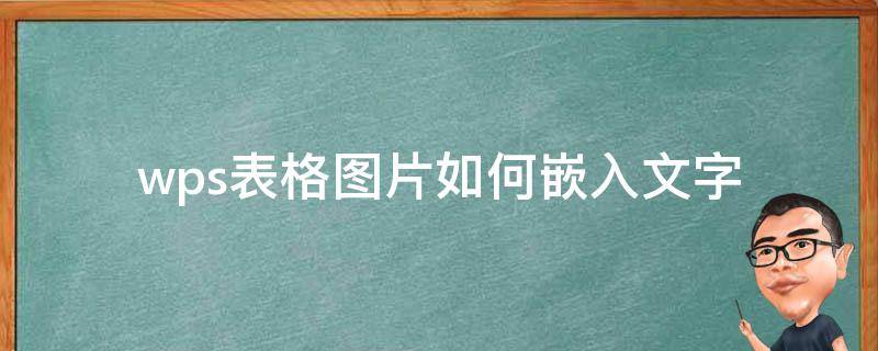 wps表格图片如何嵌入文字 wps表格图片如何嵌入文字中