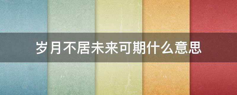 岁月不居未来可期什么意思 岁月不老,未来可期