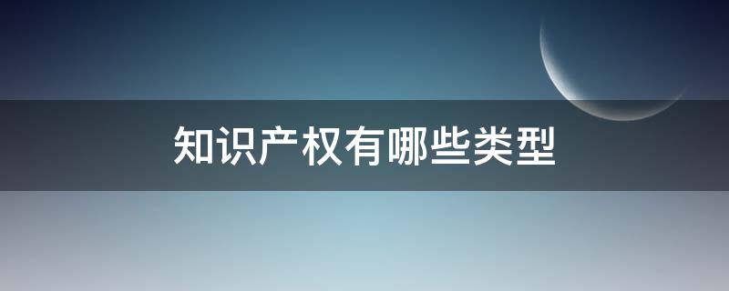 知识产权有哪些类型（知识产权的类型包括哪些?）