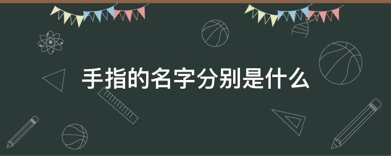 手指的名字分别是什么（手指头的名字）