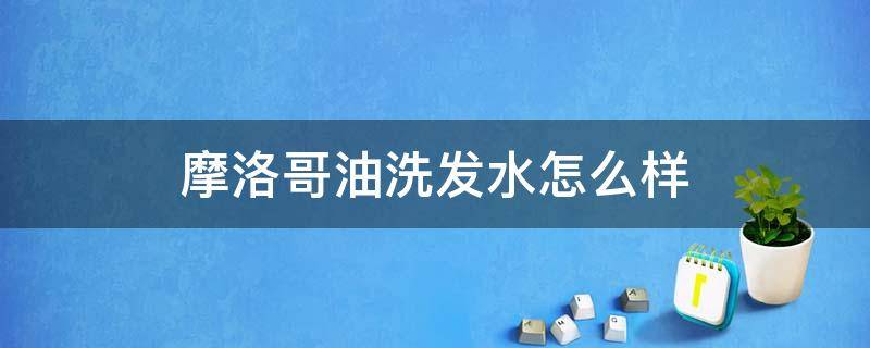 摩洛哥油洗发水怎么样 摩洛哥精油洗发水怎么样