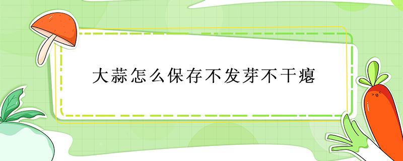 大蒜怎么保存不发芽不干瘪（夏天大蒜怎么保存不发芽不干瘪）