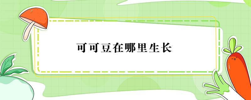 可可豆在哪里生长 我的世界可可豆在哪里生长