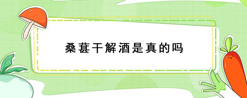 桑葚干解酒是真的吗 桑葚干真的能解酒吗