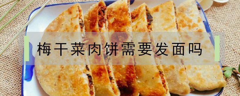 梅干菜肉饼需要发面吗（梅干菜扣肉饼的面要发酵么）