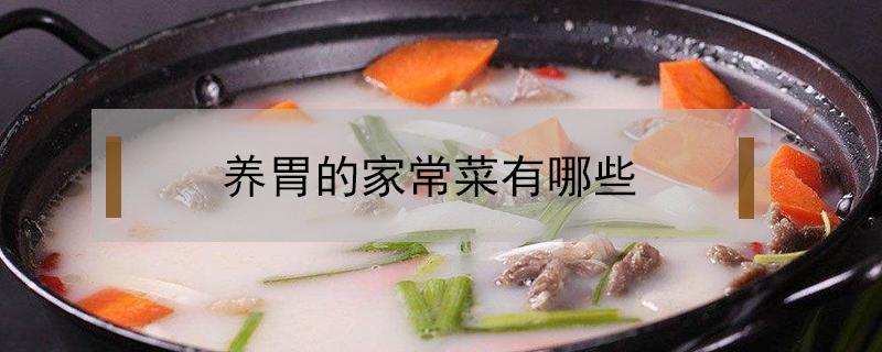 养胃的家常菜有哪些 家常菜养胃的食谱大全