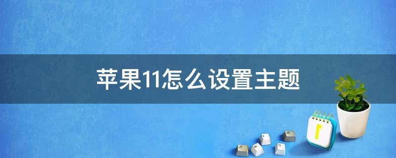 苹果11怎么设置主题（苹果11怎么设置主题和字体带拼音）