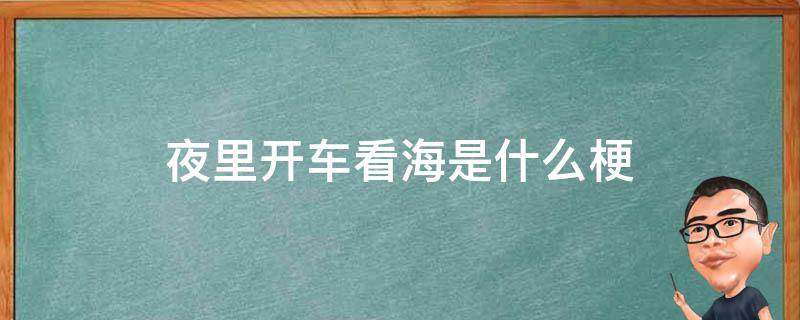 夜里开车看海是什么梗（有人夜里看海的梗）