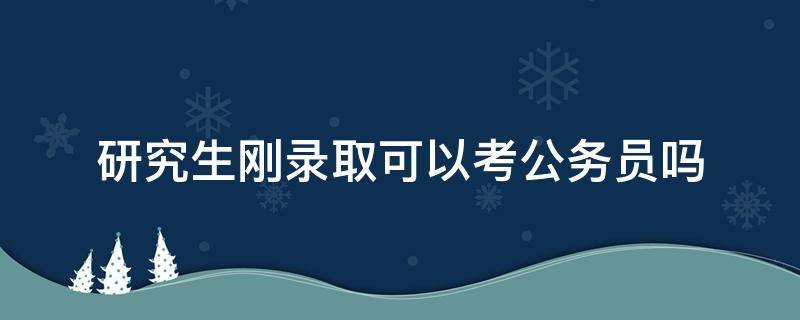 研究生刚录取可以考公务员吗（研究生录取后考上公务员）