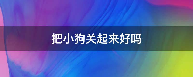 把小狗关起来好吗（想把小狗单独关起来可以吗）