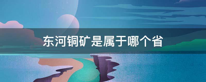 东河铜矿是属于哪个省（河南铜矿在什么地方）