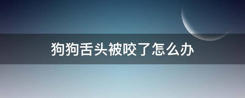 狗狗舌头被咬了怎么办 狗狗咬着舌头怎么回事