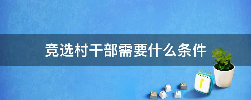 竞选村干部需要什么条件 竞选村主任需要什么条件