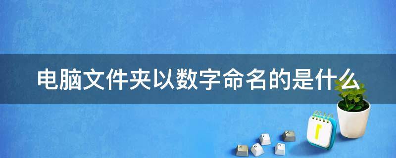 电脑文件夹以数字命名的是什么（电脑文件夹以数字命名的是什么意思）