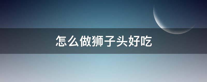 怎么做狮子头好吃 现成的狮子头怎么做好吃