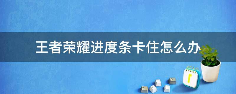 王者荣耀进度条卡住怎么办（为什么王者荣耀进度条卡住）