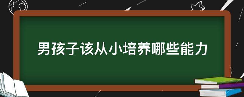 男孩子该从小培养哪些能力 男孩从小应该培养什么技能