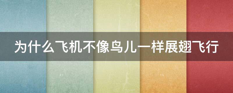 为什么飞机不像鸟儿一样展翅飞行 为什么飞机不像鸟儿一样展翅飞行2000米