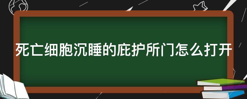 死亡细胞沉睡的庇护所门怎么打开（死亡细胞沉睡的庇护所去哪）