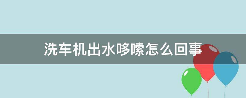 洗车机出水哆嗦怎么回事（洗车机出水抖动）