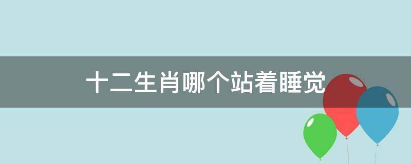 十二生肖哪个站着睡觉（十二生肖什么站着睡觉）